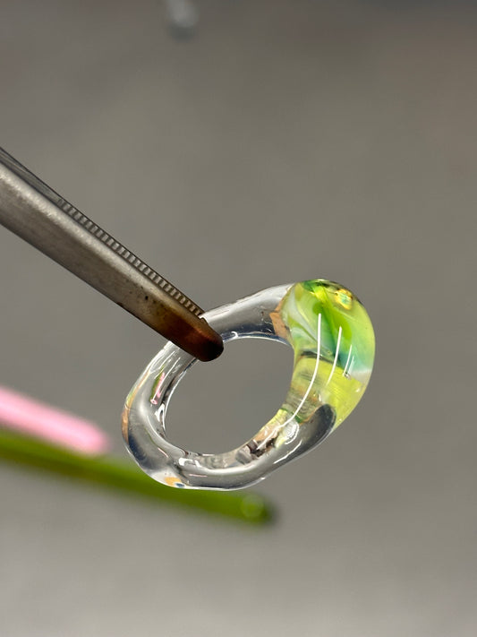 Anillo burbuja verde