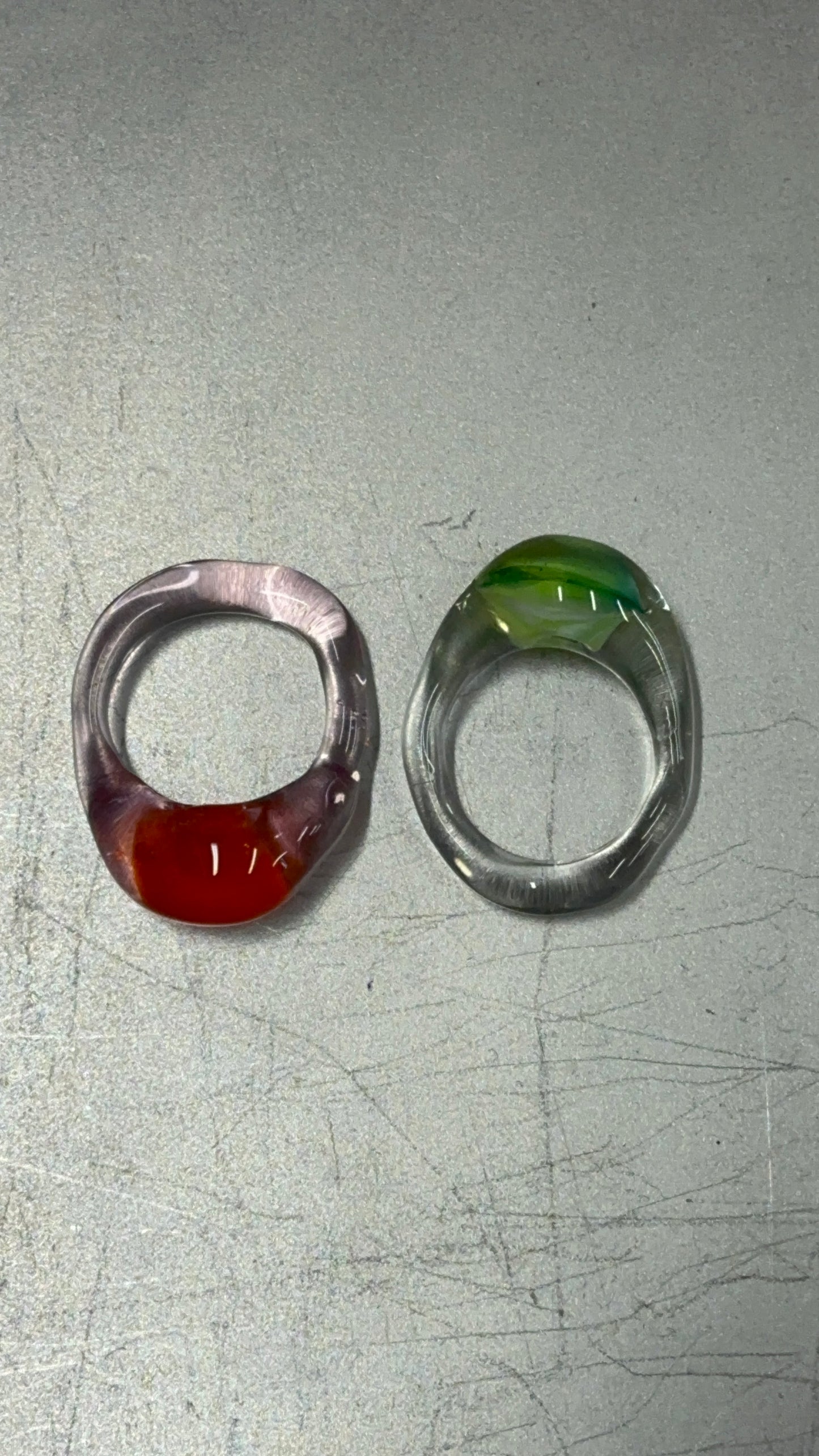 Anillo burbuja verde