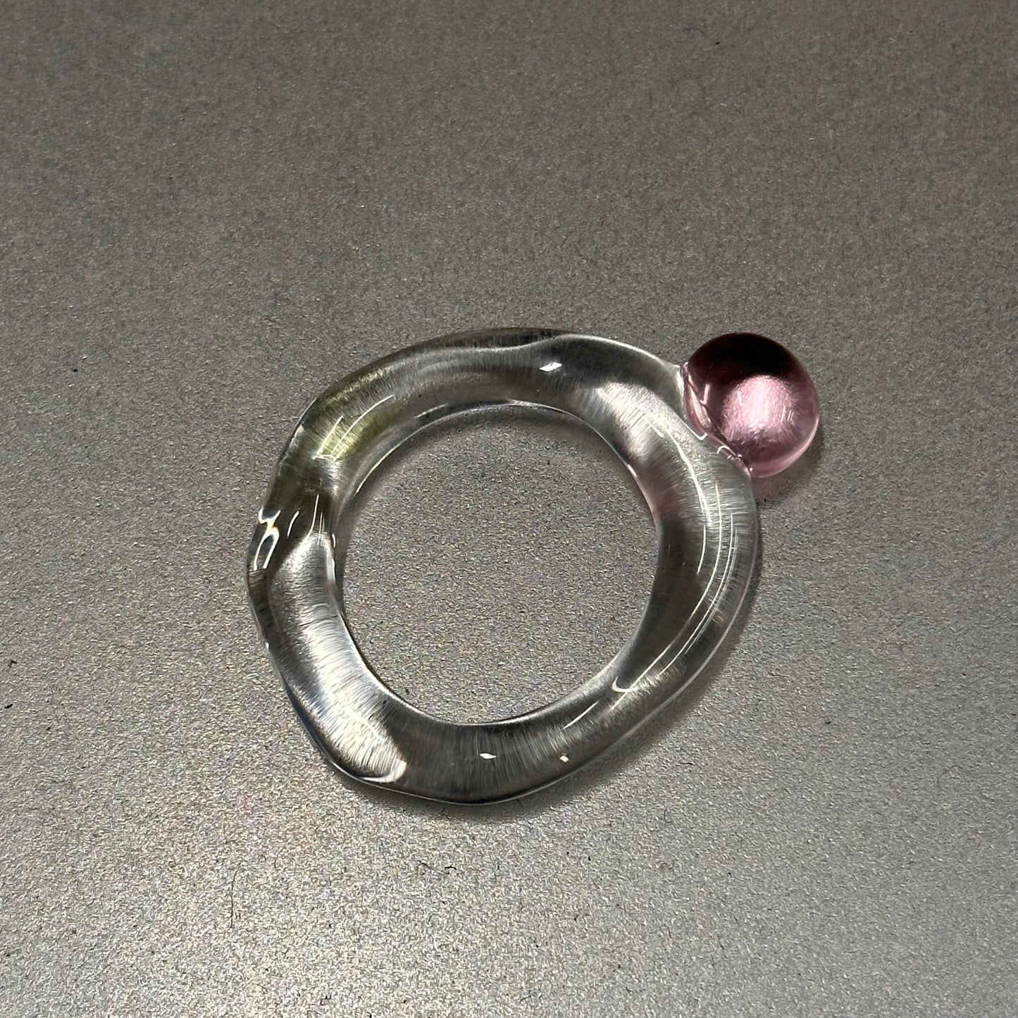 Anillo bolita rosa