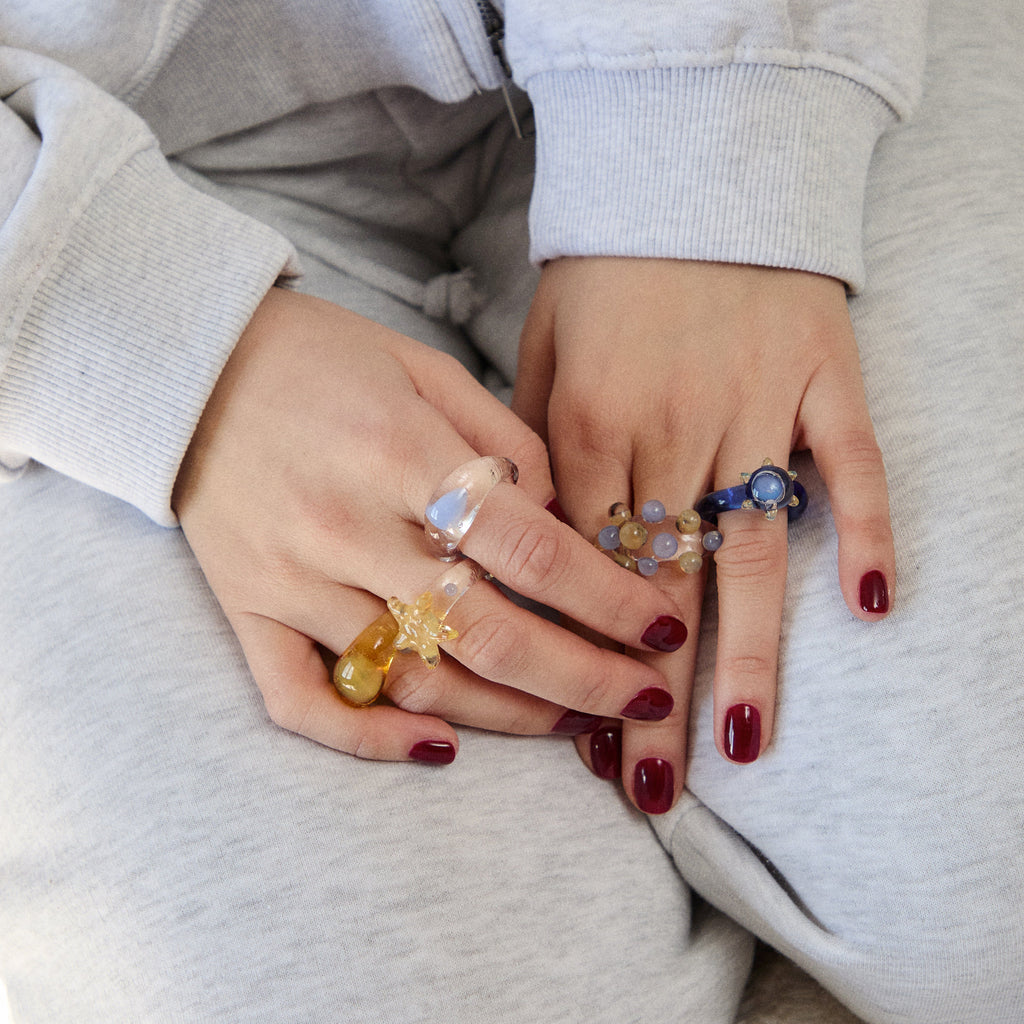 MÍA BERLÍN X GUSI STUDIO | Anillo burbuja azul