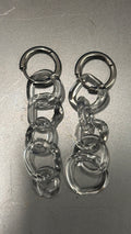 Pendientes cadena de vidrio transparente