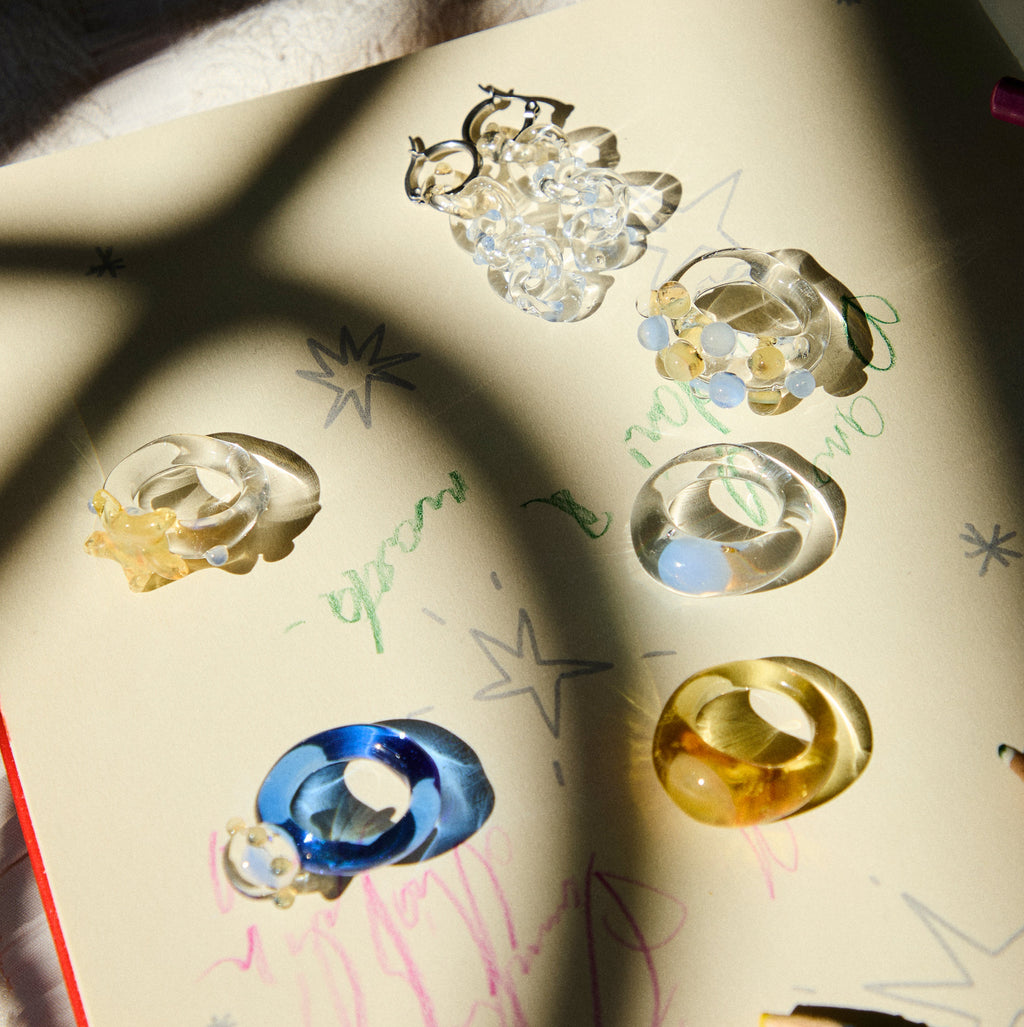 MÍA BERLÍN X GUSI STUDIO | Anillo burbuja azul
