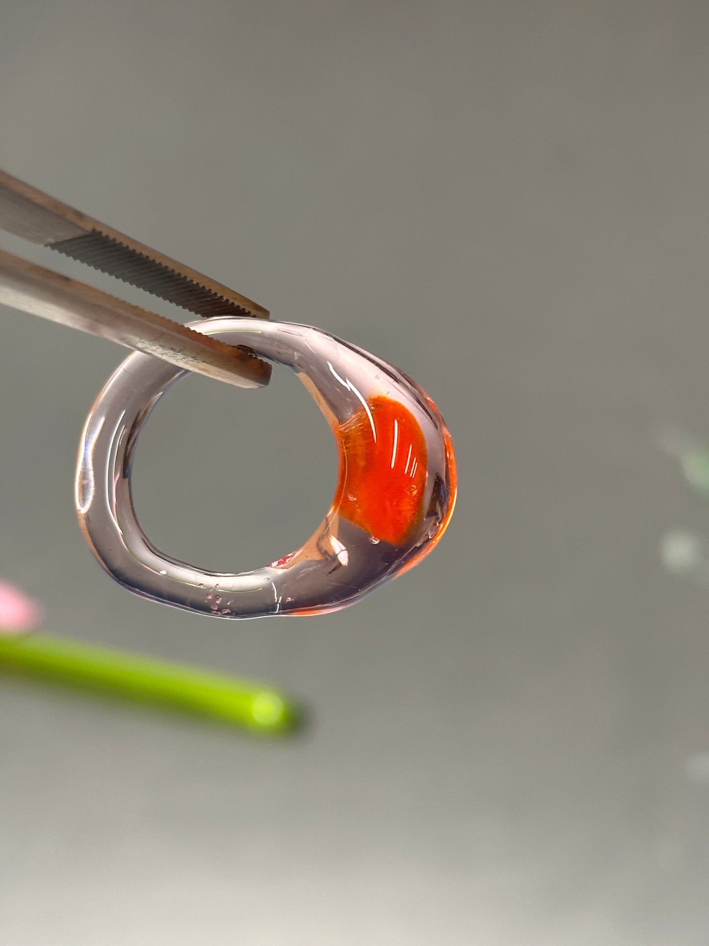 Anillo burbuja naranja