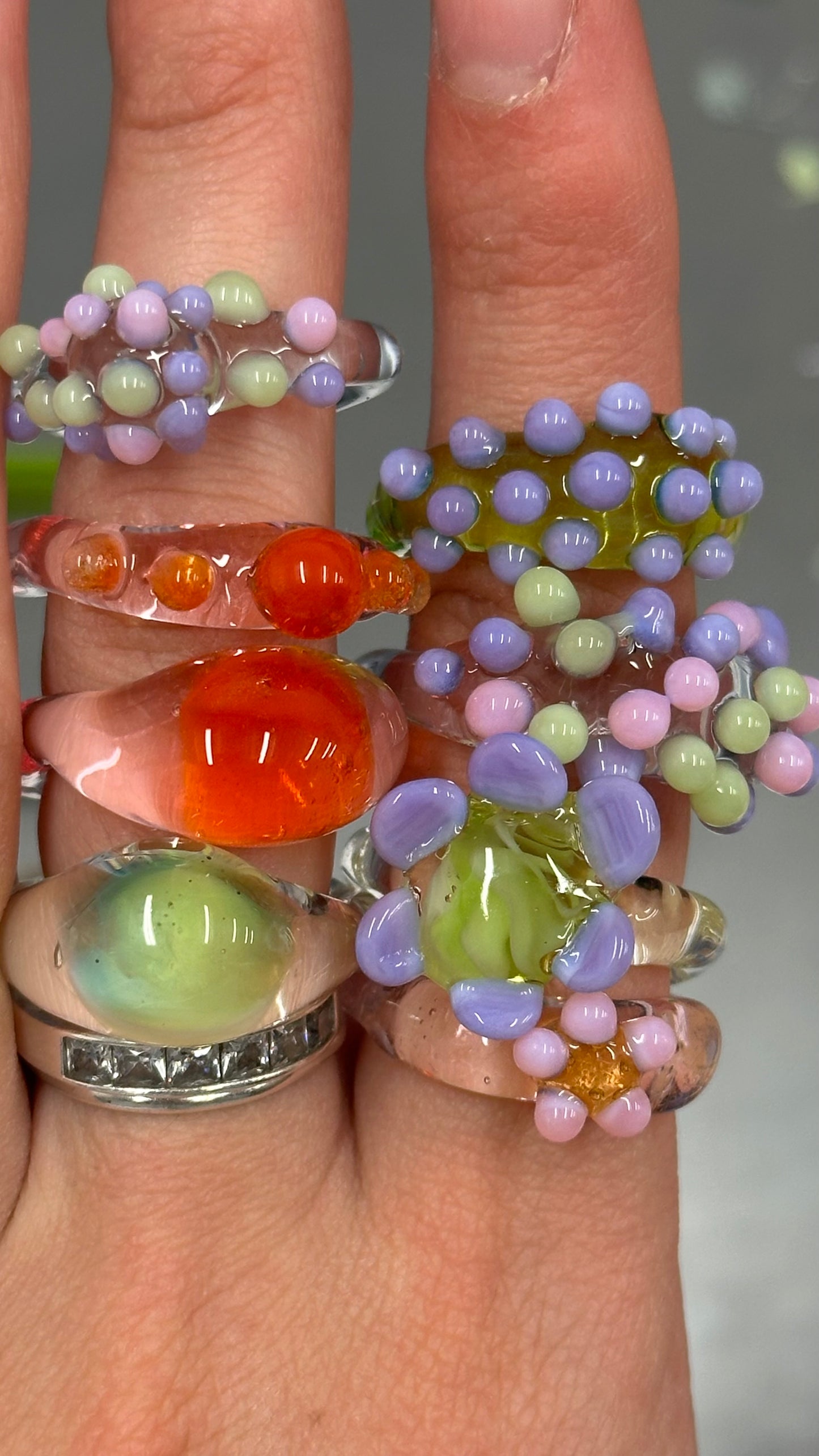 Anillo florecita rosa