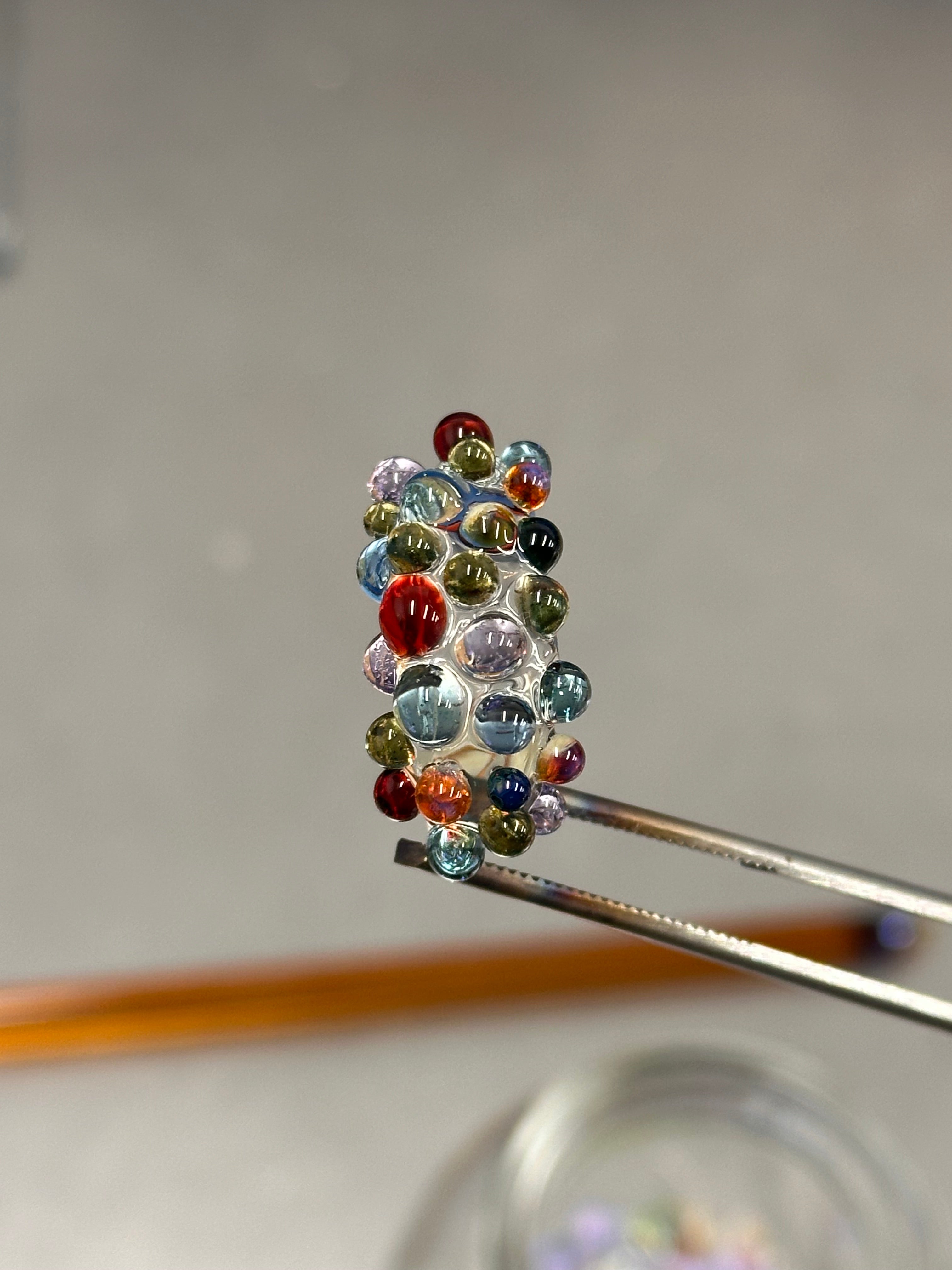 BESTSELLER Anillo bolitas multicolor