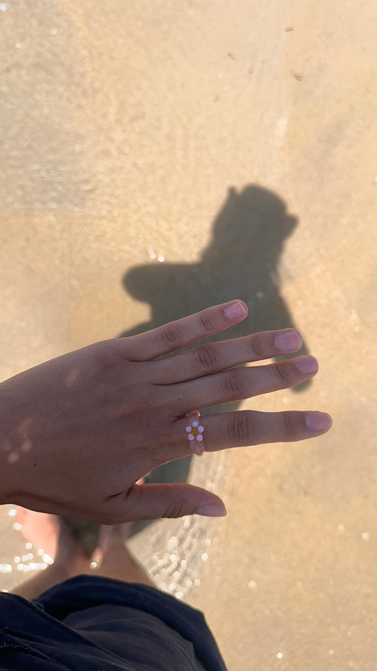 Anillo florecita rosa