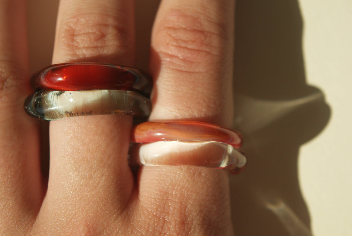 SELF JOY | Anillo doble azul y marrón