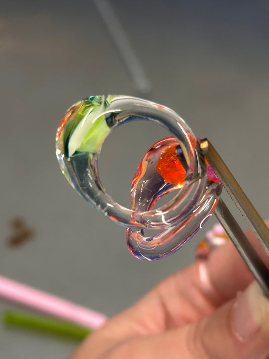 Anillo burbuja naranja