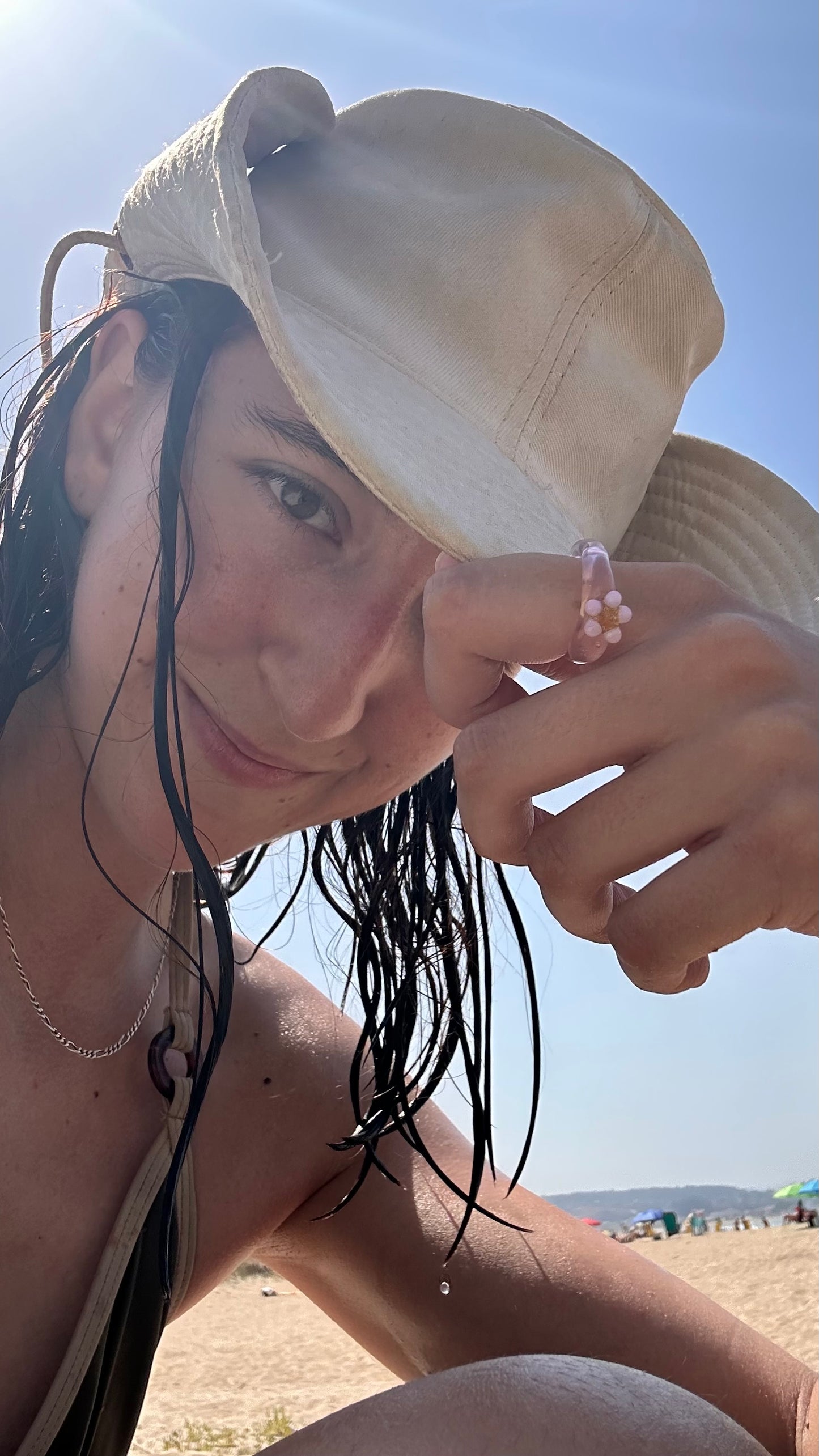 Anillo florecita rosa