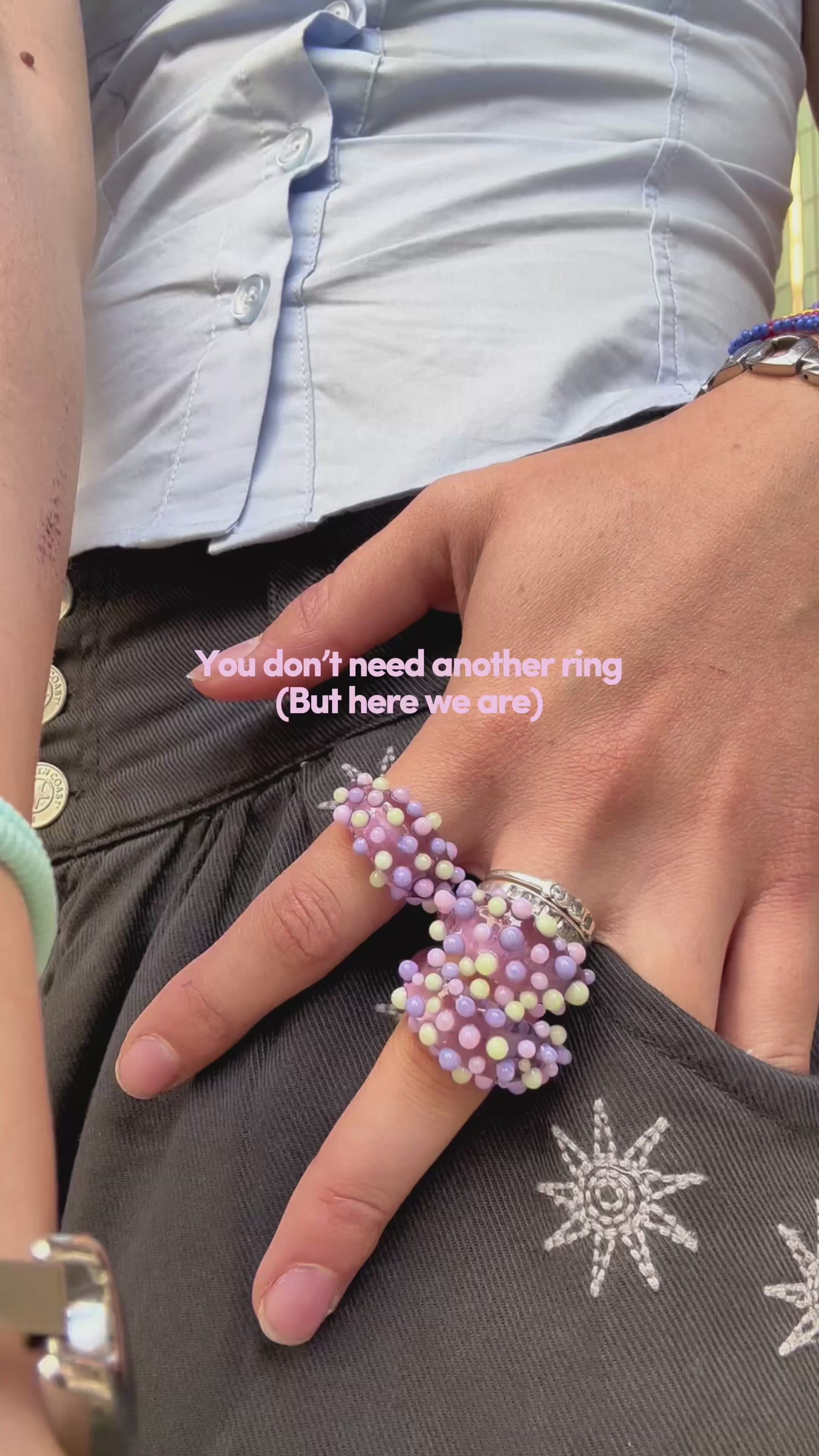 BESTSELLER Anillo bolitas pasteles